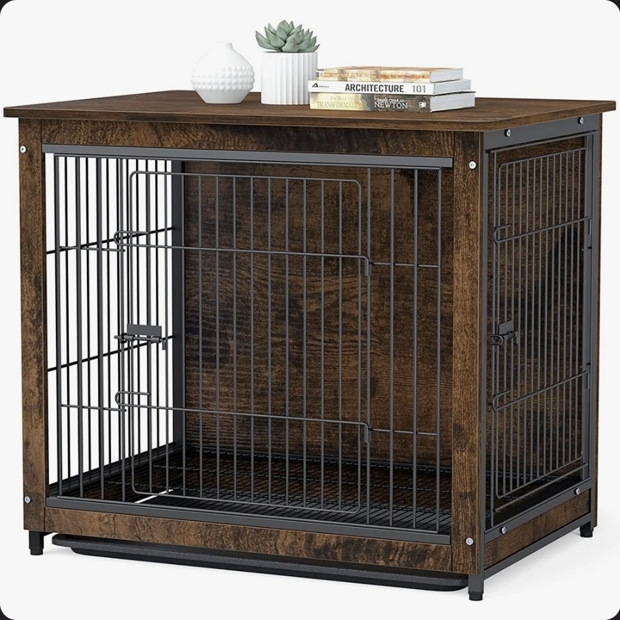 Oak & Aura's Furniture Style Pet Crate with 2 Doors