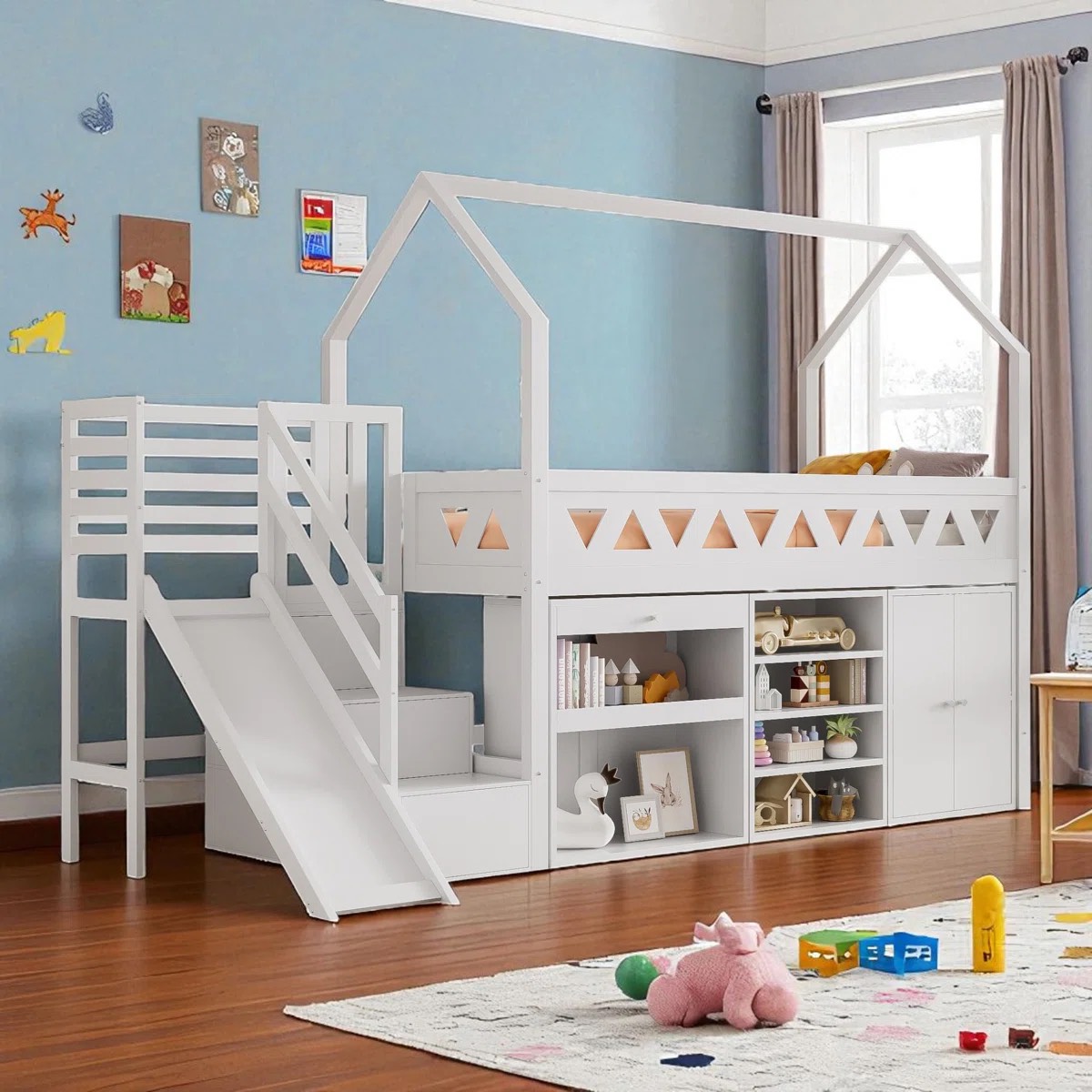 Oak & Aura Safari Single Solid Wood Bunk Bed