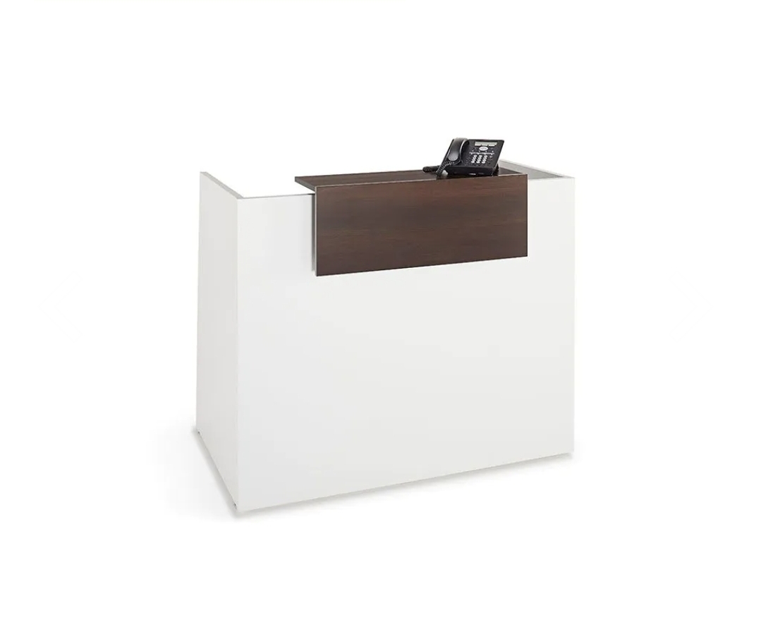 Oak & Aura's White Salon Reception Desk