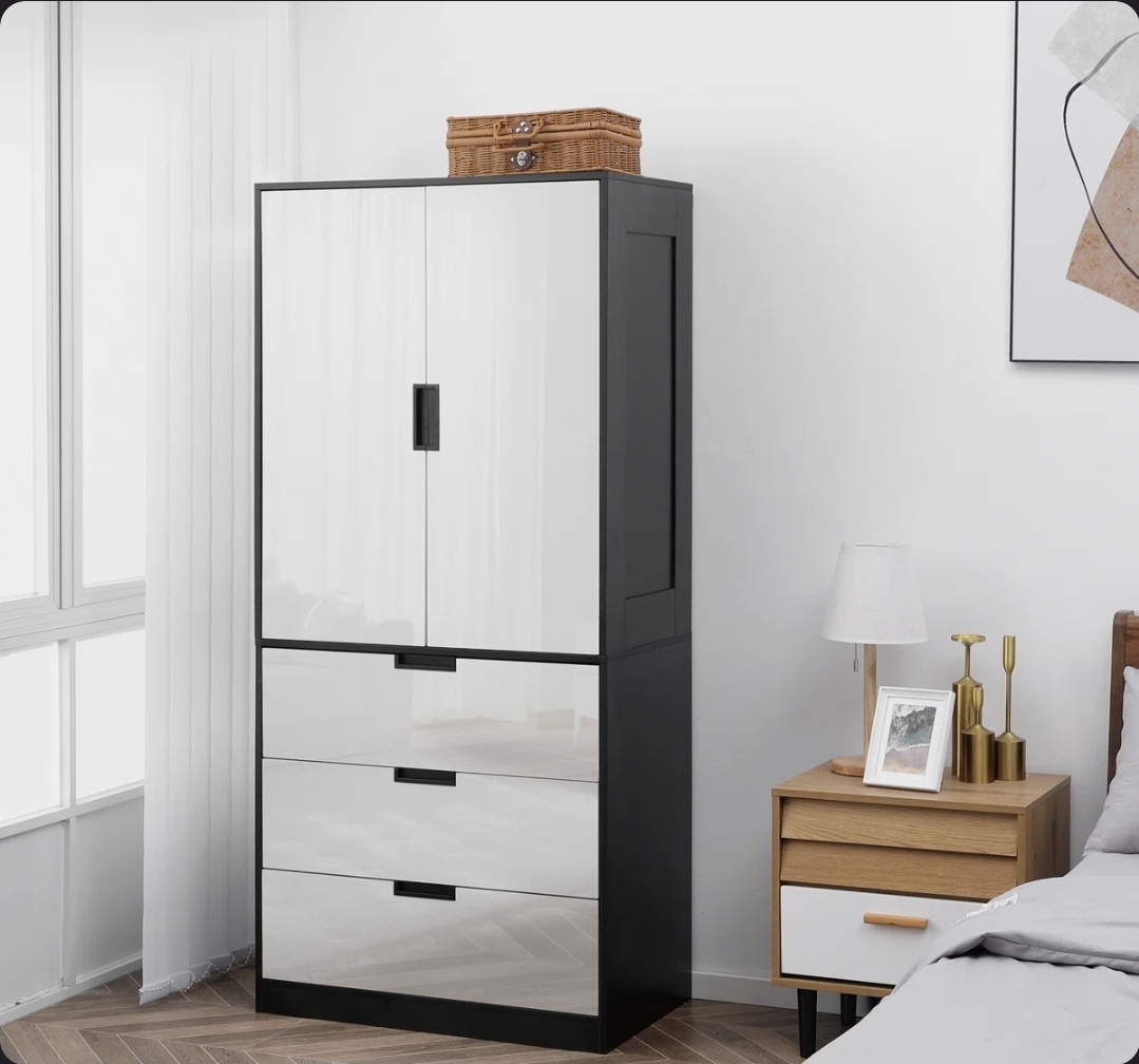 Oak & Aura's  80cm Manufactured Wood Wardrobe