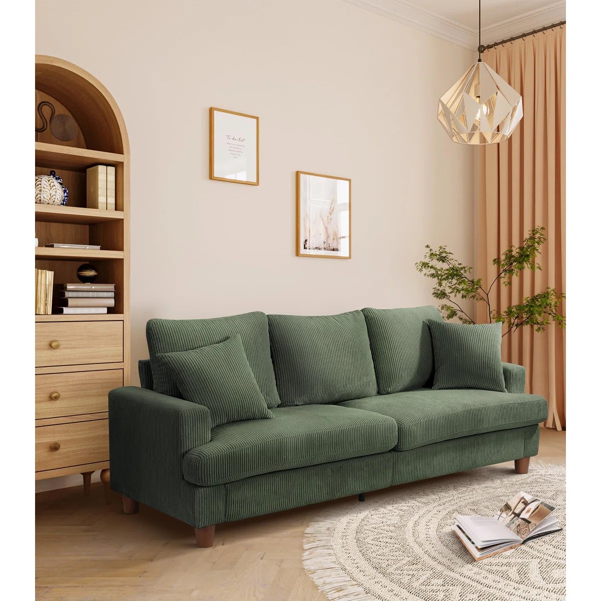 Oak & Aura's 3 Seater Corduroy Sofa